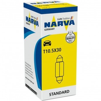 Лампа NARVA FESTOON LAMPS 12V C10W 10W SV8.5 31мм двухцокольная