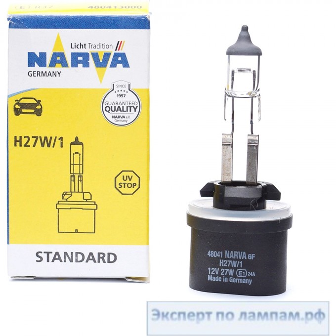 Лампа NARVA HALOGEN H27W-1 12V PG13 81125263