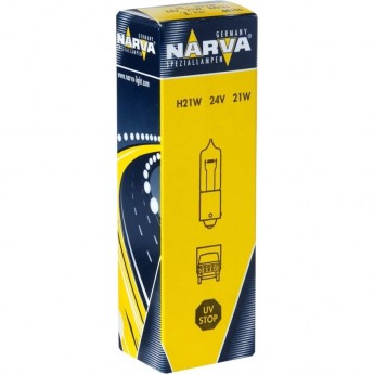 Лампа NARVA HALOGEN MINIATURE LAMPS H21W 24V 21W BAY 9S Лампа NARVA HALOGEN MINIATURE LAMPS H21W 24V 21W BAY 9S