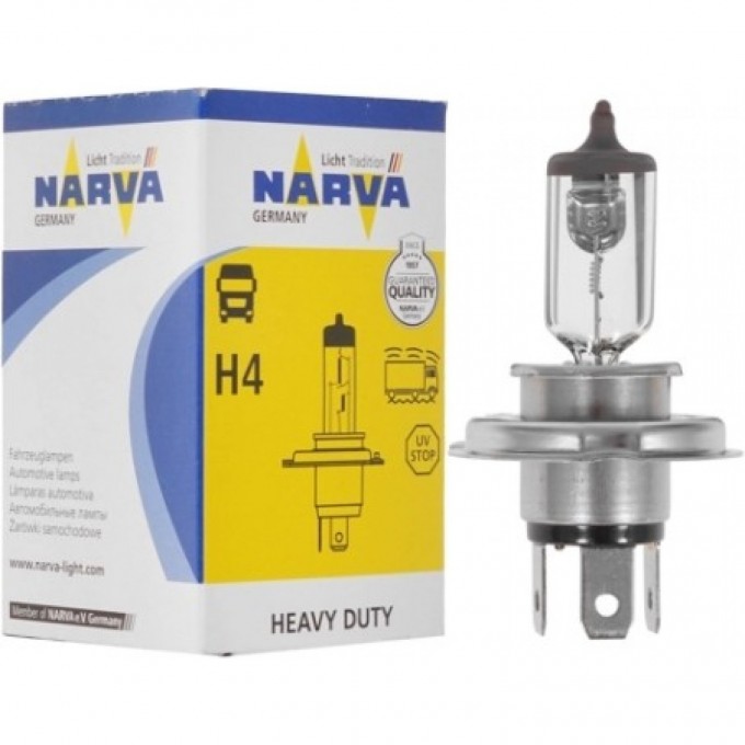 Лампа NARVA HEAVY DUTY H4 HD 24V 75/70W P43t-38 NVA C1 81186844