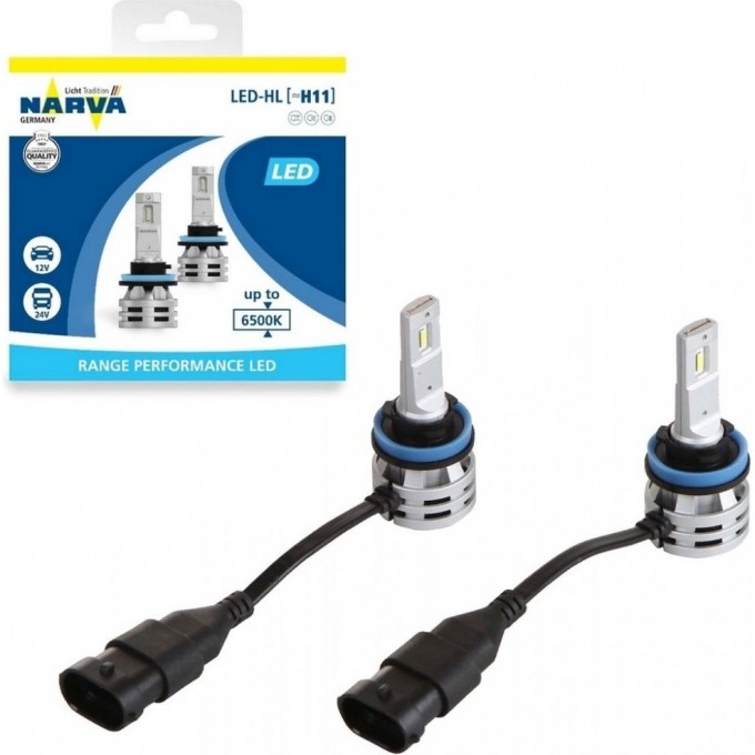 Лампа NARVA LED H1 P14.5s 18Вт 13.2В 5800К X2 2шт. 81125429