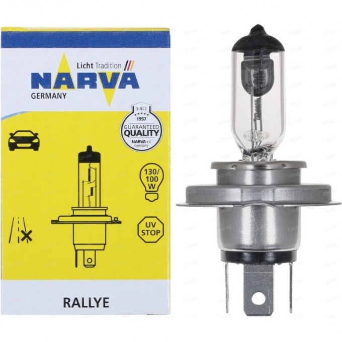 Лампа NARVA RALLYE H4 RA 12V 130/100W P43T C1 82882877