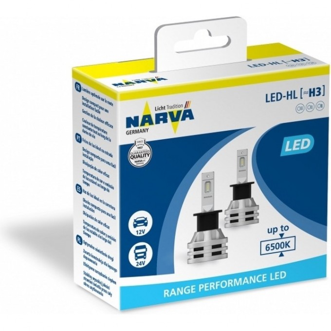 Лампа NARVA RANGE PERFORMANCE LED H3 12/24V 6500к 42609190