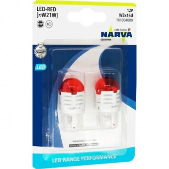 Лампа NARVA RANGE PERFORMANCE LED W21W W3x16d 12V 1.75W