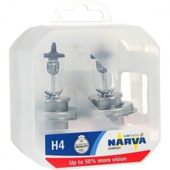 Лампа NARVA RANGE POWER 50+ 12V H4 60/55W 2 шт.