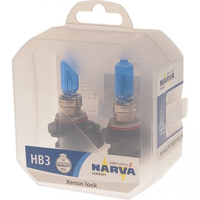 Лампа NARVA RANGE POWER WHITE 12V HB3 65W P20d 4500K бокс 2шт. 78963275