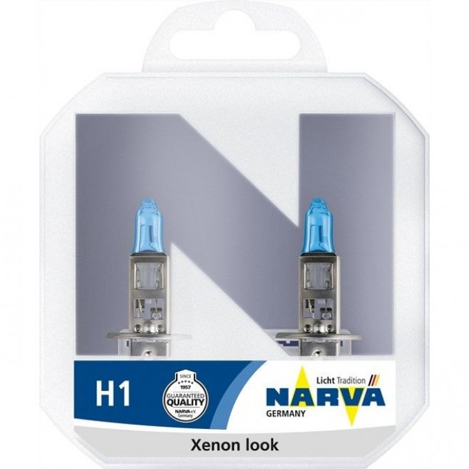 Лампа NARVA RANGE POWER WHITE H1 12V 55W P14.5s 2 шт. 74616457