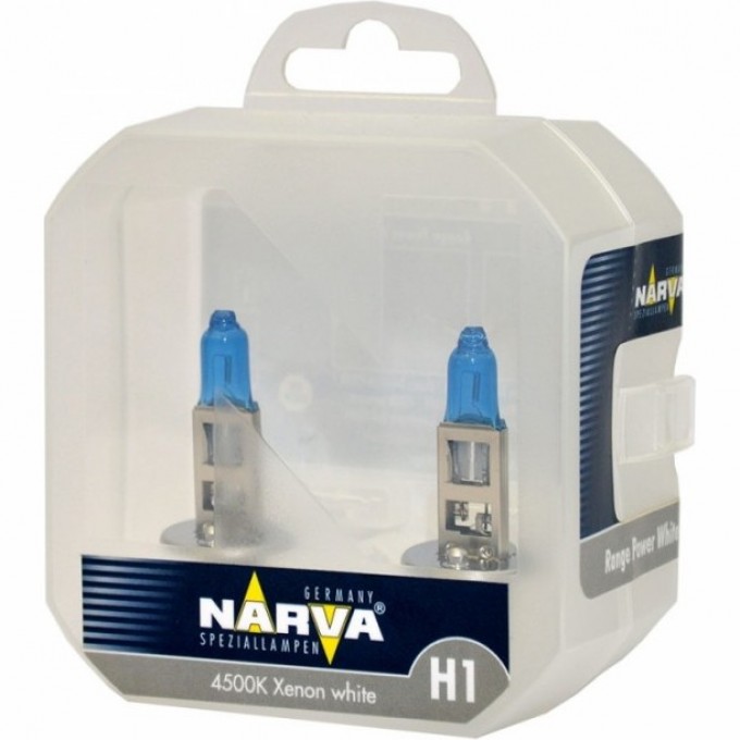 Лампа NARVA RANGE POWER WHITE H1 12V 55W RPW S2 2шт. 84204752