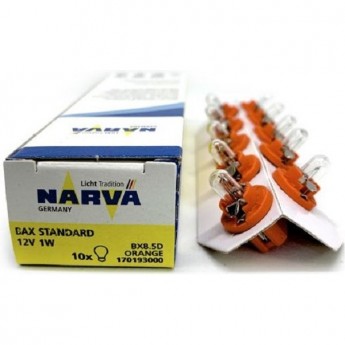 Лампа NARVA STANDARD 12V BAX8.5d 1W orange