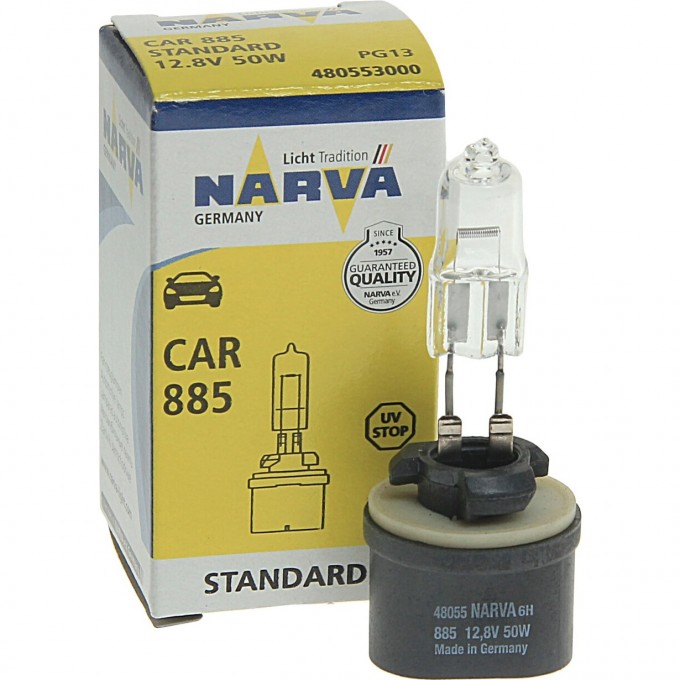 Лампа NARVA STANDARD 885/H27W/1 PG13 12V 50W 117419497