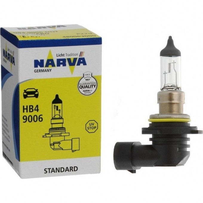 Лампа NARVA STANDARD HB4 9006 12V 55W P22d B1 82886544